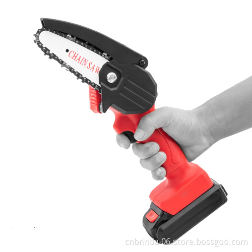 Mini electric chainsaw Plastic box rechargeable 4Inch Lithium Battery Portable electric saw household one-handed christmas tree